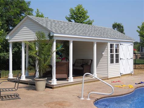 metal steel pool house|amish built pool house sheds.